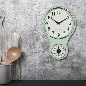 TFA 60.3073.20 - kuchyňské nástěnné hodiny s minutkou RETRO