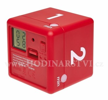 Digitální časovač TFA 38.2039.05 CUBE - červený