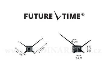 Designové nástěnné nalepovací hodiny Future Time FT3000BK Cubic black