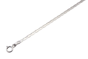 Zlatý 585/1000 řetízek z bílého zlata žiletkový 1635