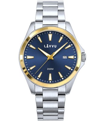LAVVU 20 ATM Pánské hodinky ISBRYDER Gold-blue