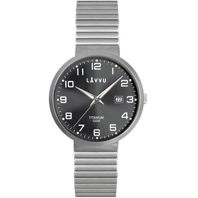 LAVVU LWM0222 Titanové pružné hodinky s vodotěsností LUNDEN Black