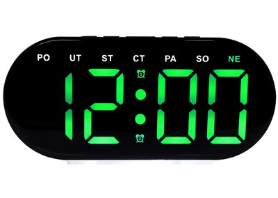 JVD SB8035.1 - svítící hodiny s budíkem a názvem dne v češtině