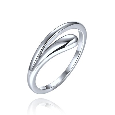MINET Moderní stříbrný 925/1000 prsten kapka JMAS0337SR