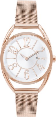 MINET Rose gold dámské hodinky ICON PINK MESH MWL5232