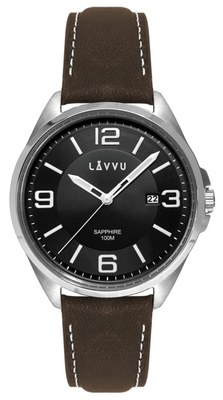 Pánské hodinky LAVVU LWM0095 HERNING Black/Top Grain Leather