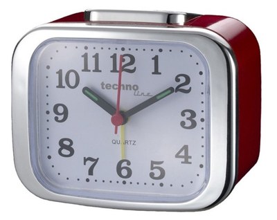 Analogový budík Modell XL red