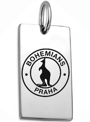 Ocelový přívěsek s logem klubu Bohemians
