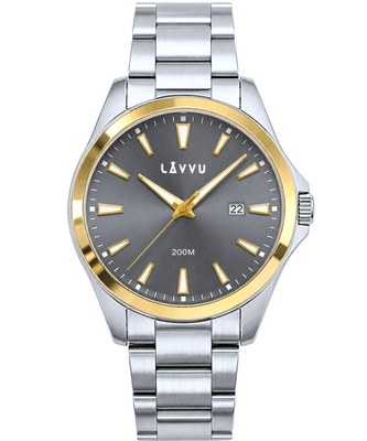 LAVVU 20 ATM Pánské hodinky ISBRYDER Gold-grey