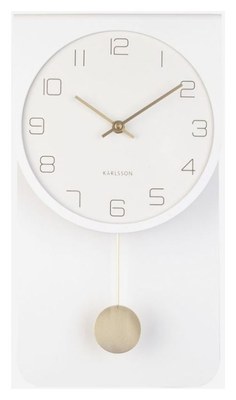 Designové kyvadlové nástěnné hodiny KA5779WH Karlsson 39cm