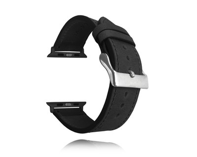 LAVVU LSXABX2 Černý kožený řemínek Top Grain pro APPLE WATCH 42-44 mm