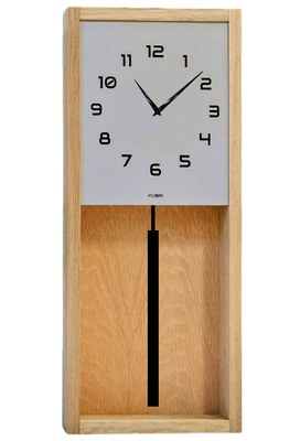 KUBRi 0301C - Kyvadlové hodiny české výroby z masivního dubu