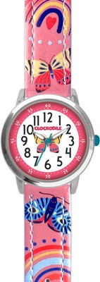 CLOCKODILE Růžové dívčí dětské hodinky MOTÝL