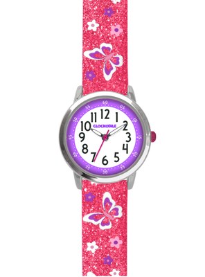 Motýlí růžové dívčí hodinky CLOCKODILE BUTTERFLIES CWG5042