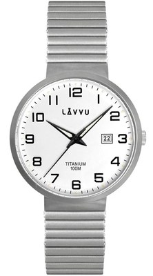 LAVVU LWM0220 Titanové pružné hodinky s vodotěsností LUNDEN White