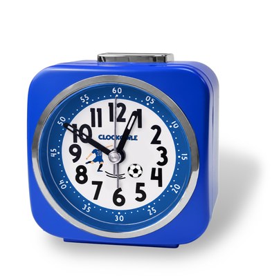 CLOCKODILE Modrý dětský budík FOTBAL