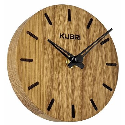 KUBRi 1005A - Obrovské 80 cm hodiny z masivního dubu s kovovým rámem