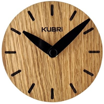 KUBRi 1005A - Obrovské 80 cm hodiny z masivního dubu s kovovým rámem