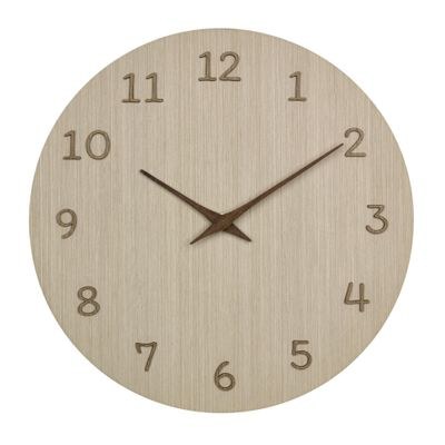 Minimalistické dubové hodiny české výroby KUBRi 0031