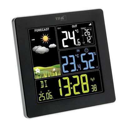 TFA 60.2545.10 - Digitální budík s rádiově řízeným časem - antracit