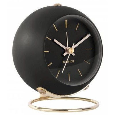 Designové stolní hodiny Karlsson KA5833BK 10,5cm s možností buzení