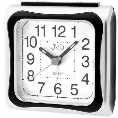 JVD SRP962.9 - Stříbrný budík s tichým chodem