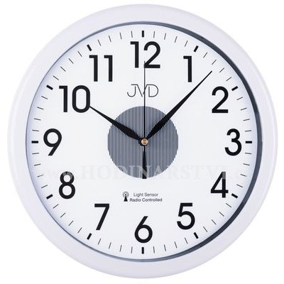 Rádiem řízené nástěnné hodiny JVD RH692.1 s nočním osvětlením