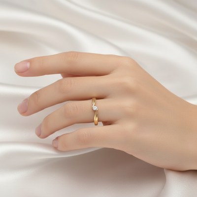 Zlatý 585/1000 prsten s briliantem 381.00110 0,04ct