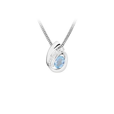 MOISS stříbrný 925/1000 přívěsek TOPAZ
