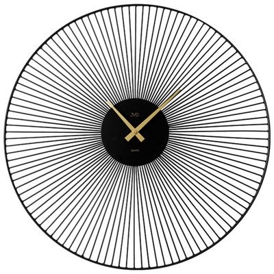 JVD HJ101 - Designové hodiny v kombinaci černo zlaté barvy