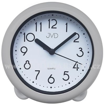 Koupelnové hodiny JVD stříbrné SH018.1