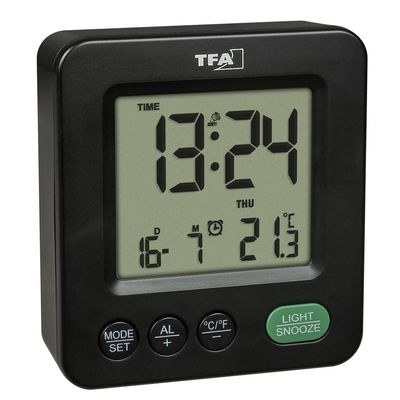 TFA 60.2545.10 - Digitální budík s rádiově řízeným časem - antracit