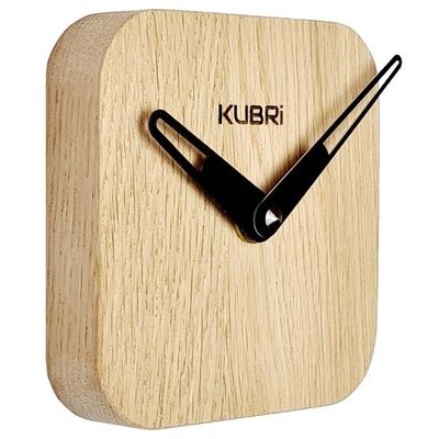 KUBRi 0183A - Luxusní dubové hodiny s epoxidovými doplňky