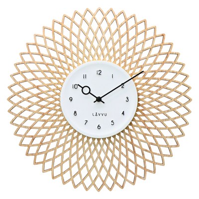 LAVVU LCS4100 - Dřevěné designové hodiny s plynulým chodem CHIC 38cm