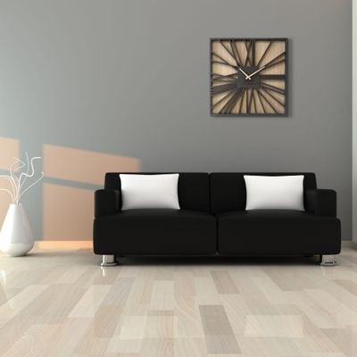 KUBRi 0097 - dubové hodiny české výroby o průměru 44 cm