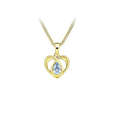 MOISS stříbrný 925/1000 přívěsek TOPAZ GOLD