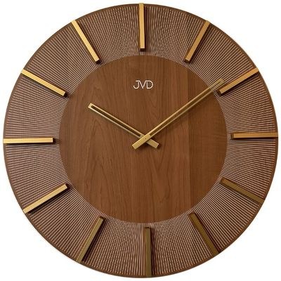 JVD HC502.2 - hodiny v klasickém ořechovém odstínu se zlatými doplňky
