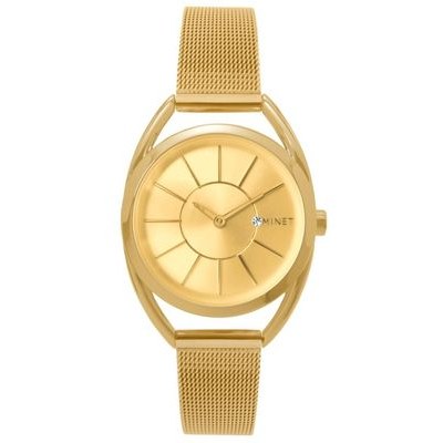 Zlaté dámské hodinky MINET ICON ALL GOLD MESH MWL5014