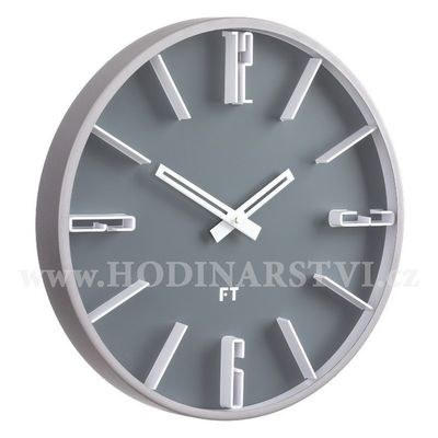 Designové nástěnné hodiny Future Time FT6010GY Numbers 30cm