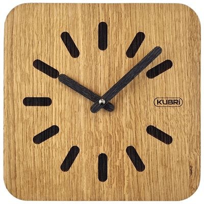 KUBRi 1005A - Obrovské 80 cm hodiny z masivního dubu s kovovým rámem