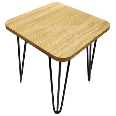 KUBRi 1005A - Obrovské 80 cm hodiny z masivního dubu s kovovým rámem