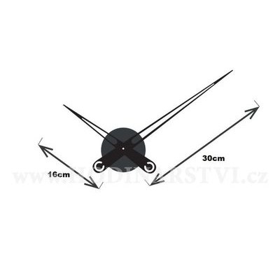 Designové nalepovací hodiny Future Time FT9600BK Modular black 60cm