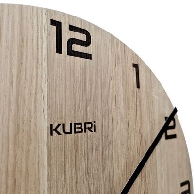 KUBRi 0093 - dubové hodiny české výroby o průměru 44 cm