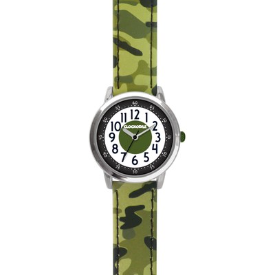 Svítící zelené chlapecké hodinky CLOCKODILE ARMY CWB0031