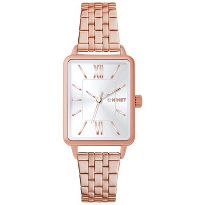 MINET Rosegold dámské hodinky SIENA s rosegold ocelovým řemínkem