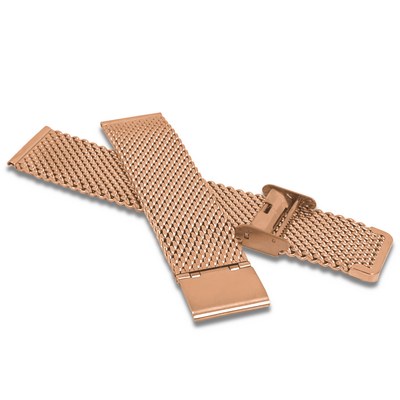 Rose gold kovový tah LAVVU MESH Band Gun Rose Gold - 18