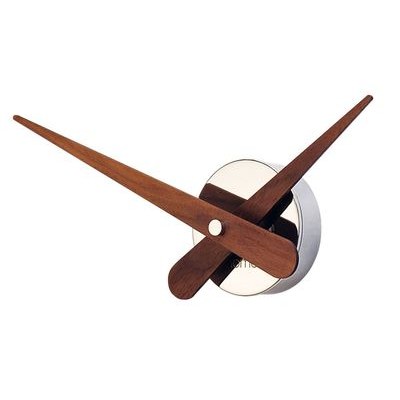 Designové nástěnné hodiny Nomon Axioma Chrome Walnut mini 37cm
