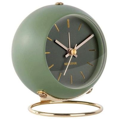 Designové stolní hodiny Karlsson KA5833GR 10,5cm s možností buzení