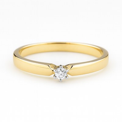 Zlatý 585/1000 prsten s briliantem 411.9018 0,05ct