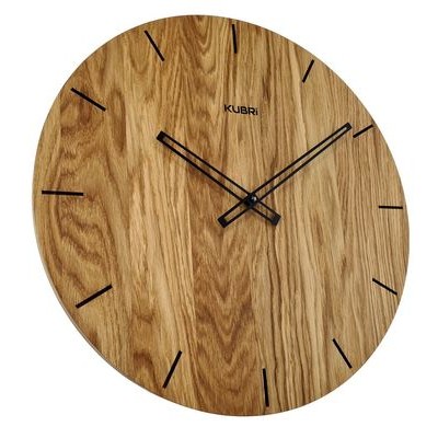 KUBRi 0093 - dubové hodiny české výroby o průměru 44 cm